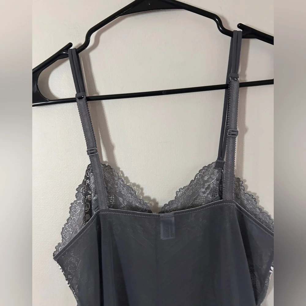 WACOAL Embrace Lace Sheer Mesh Chemise Slip Y2K Romantic Coquette Lingerie Sz L